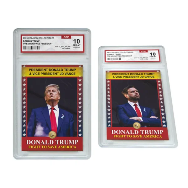 3D Donald Trump/JD Vance Trading Card