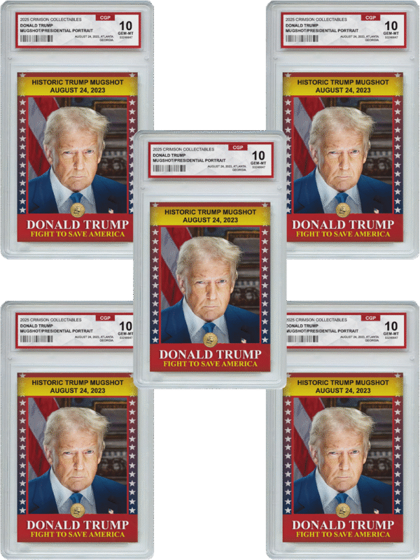 5 x 3D Trading Card Mugshot/Presidential Portrait